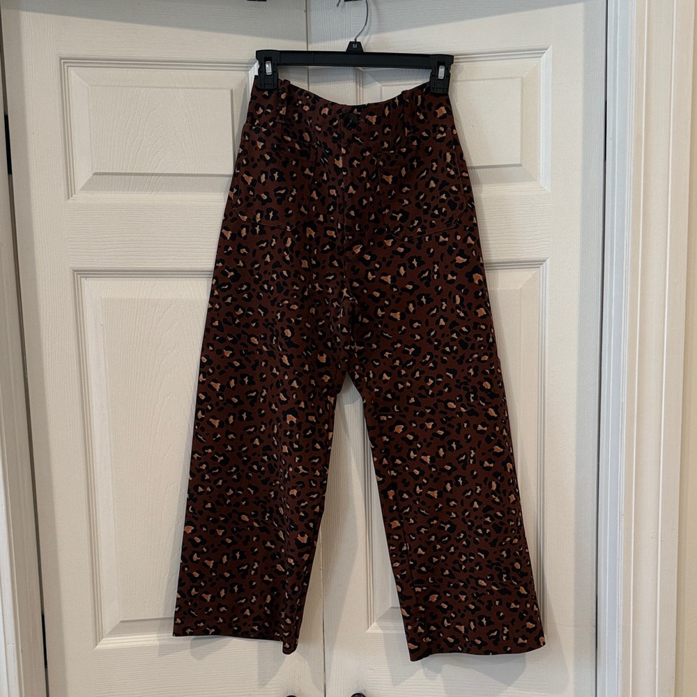 Maeve Brown Leopard Print Pants